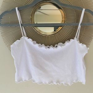 Nasty Gal white cropped tank.